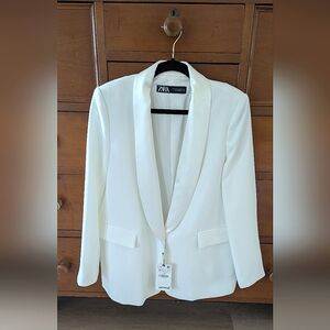 Zara Women's Blazer With Satin Lapels